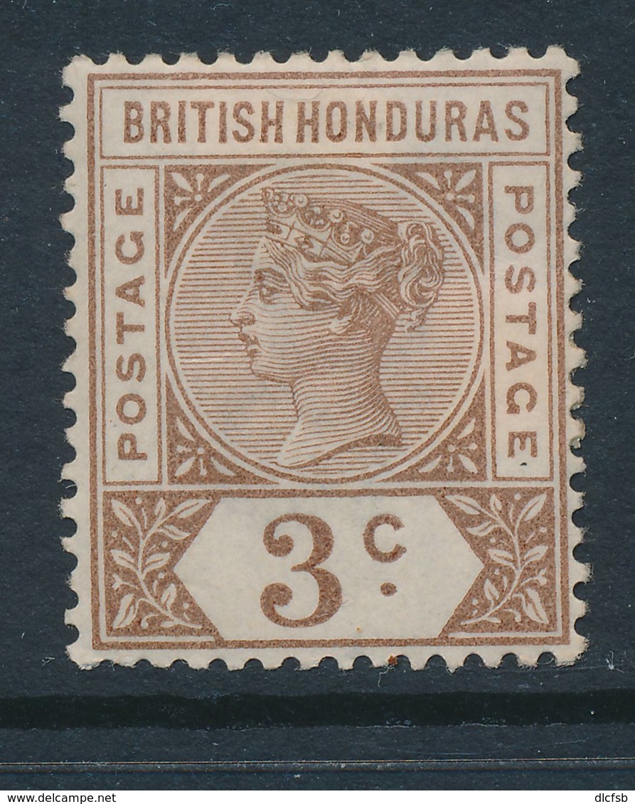 BRITISH HONDURAS, 1891 3c, Cat £10 Fine MM - Brits-Honduras (...-1970)