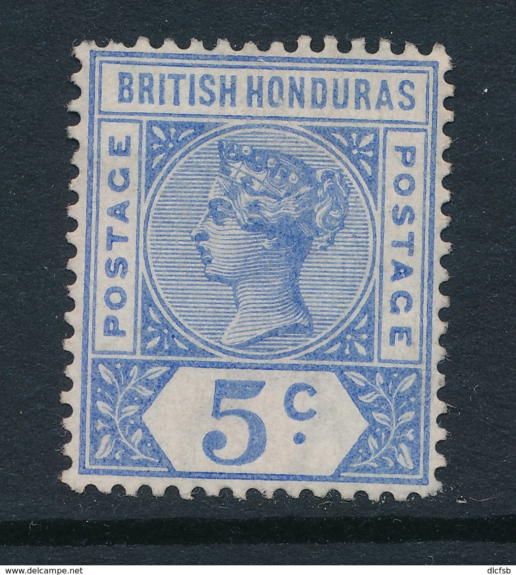 BRITISH HONDURAS, 1891 5c Ultramarine Unused No Gum, Cat £12 - British Honduras (...-1970)