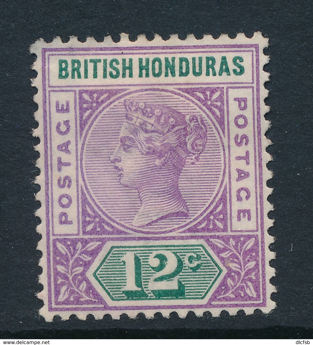 BRITISH HONDURAS, 1891 12c Fine Light MM - British Honduras (...-1970)