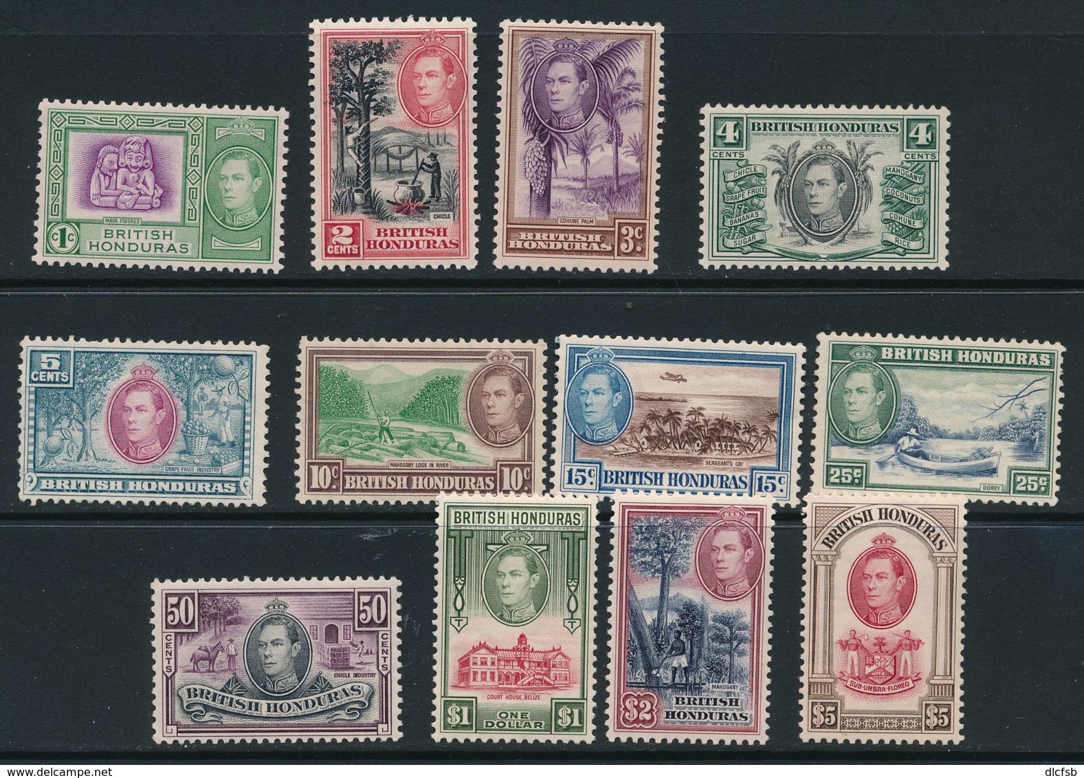 BRITISH HONDURAS, 1938 Set Complete Fine Light MM, Cat £200 - British Honduras (...-1970)