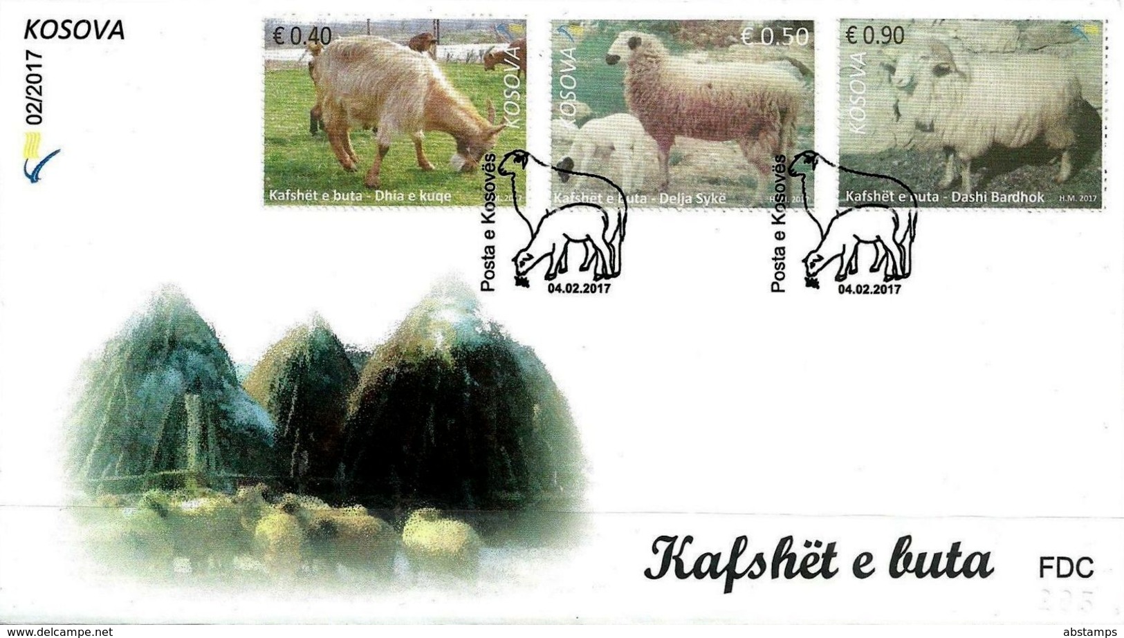 Kosovo Stamps 2017. Domestic Animals, Sheep. FDC MNH - Kosovo