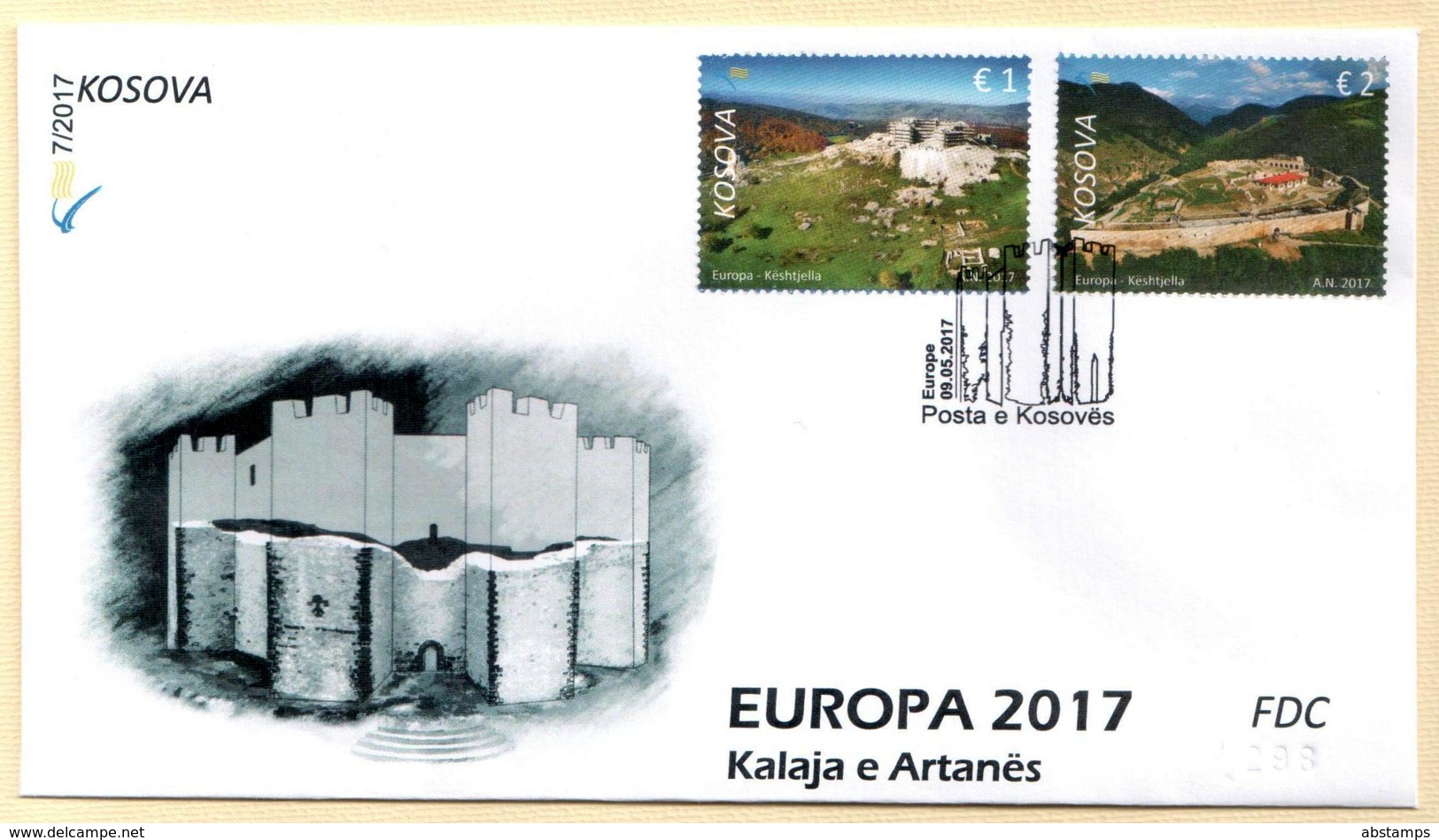 Kosovo Stamps 2017. Europa CEPT, Castles, Fortresses. FDC Set MNH - Kosovo