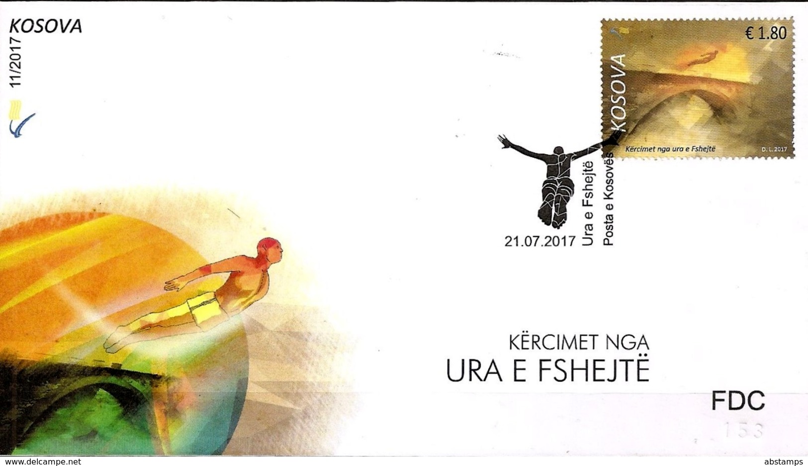 Kosovo Stamps 2017. High Diving From Fshejtë Bridge. Water Sports. FDC Set MNH - Kosovo