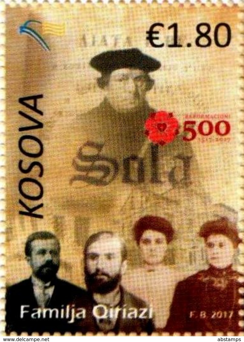 Kosovo Stamps 2017. Martin Luther. 500th Anniversary Of Reformation. Set MNH - Kosovo