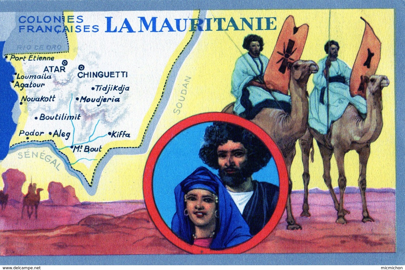 Carte LIon Noir Colonies Françaises La MAURITANIE - Publicité