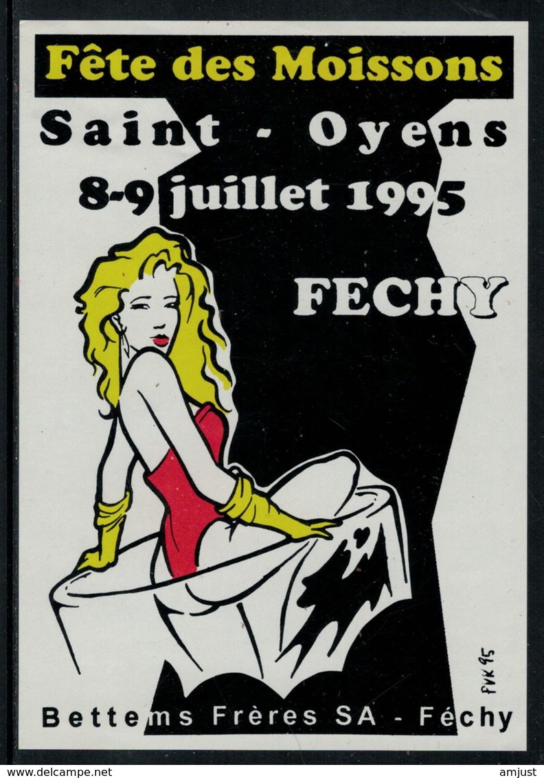 Rare // Etiquette De Vin // Fête //  Féchy, Fête Des Moissons Saint-Oyens - Autres & Non Classés