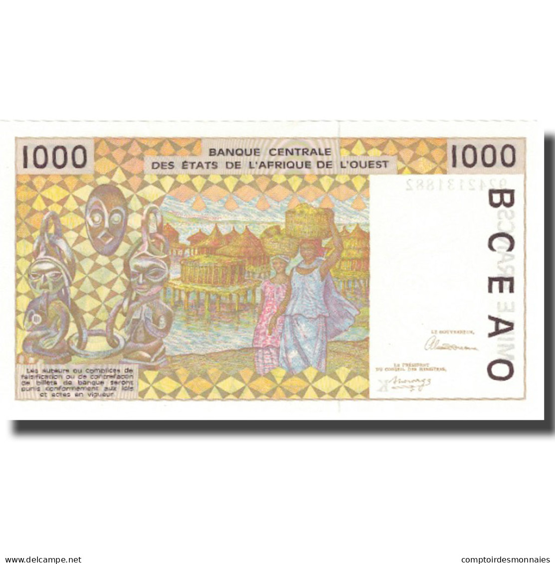 Billet, West African States, 1000 Francs, KM:711Kb, NEUF - West African States