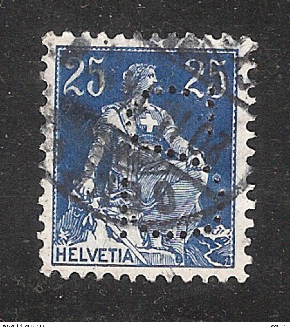 Perfin/perforé/lochung Switzerland No 99  1908-1933 - Hélvetie Assise Avec épée S Société De Transports Internationaux - Perforés