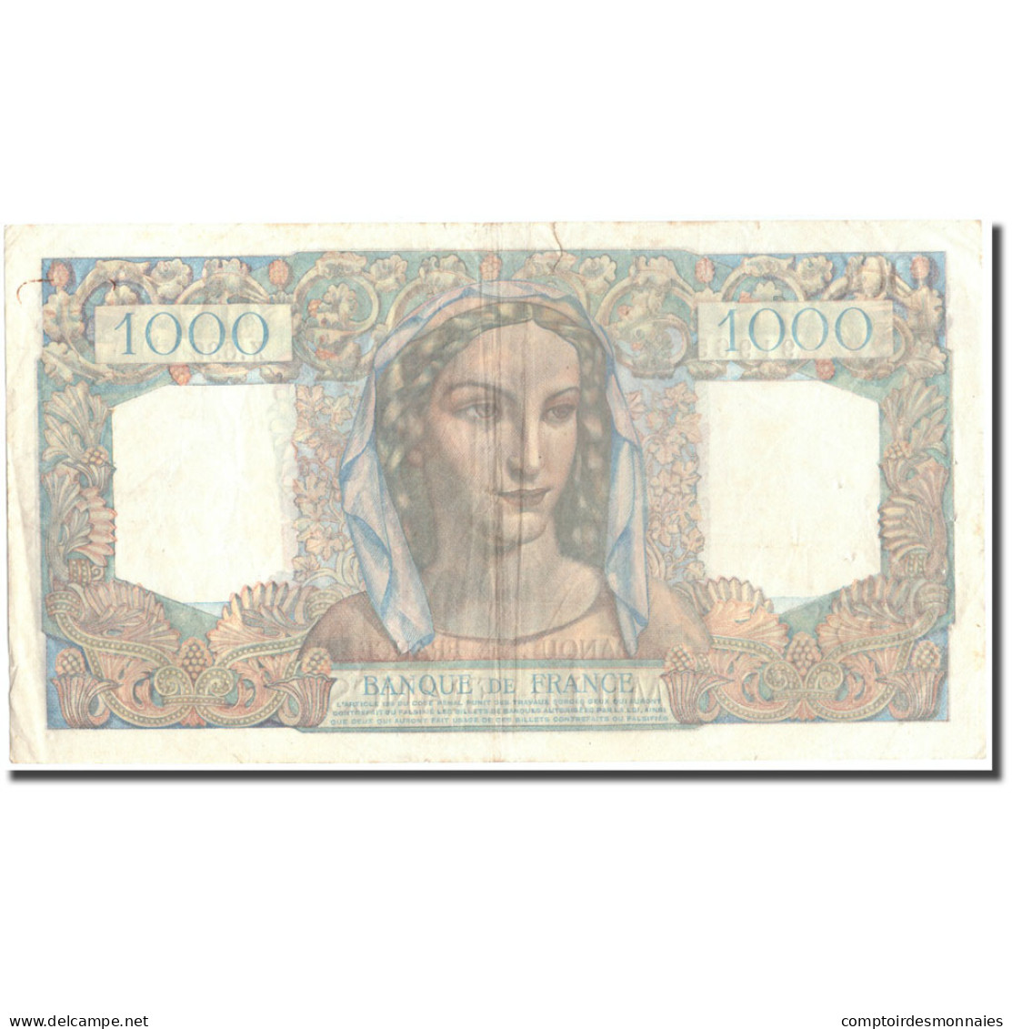 France, 1000 Francs, 1 000 F 1945-1950 ''Minerve Et Hercule'', 1950, 1950-04-20 - 1 000 F 1945-1950 ''Minerve Et Hercule''