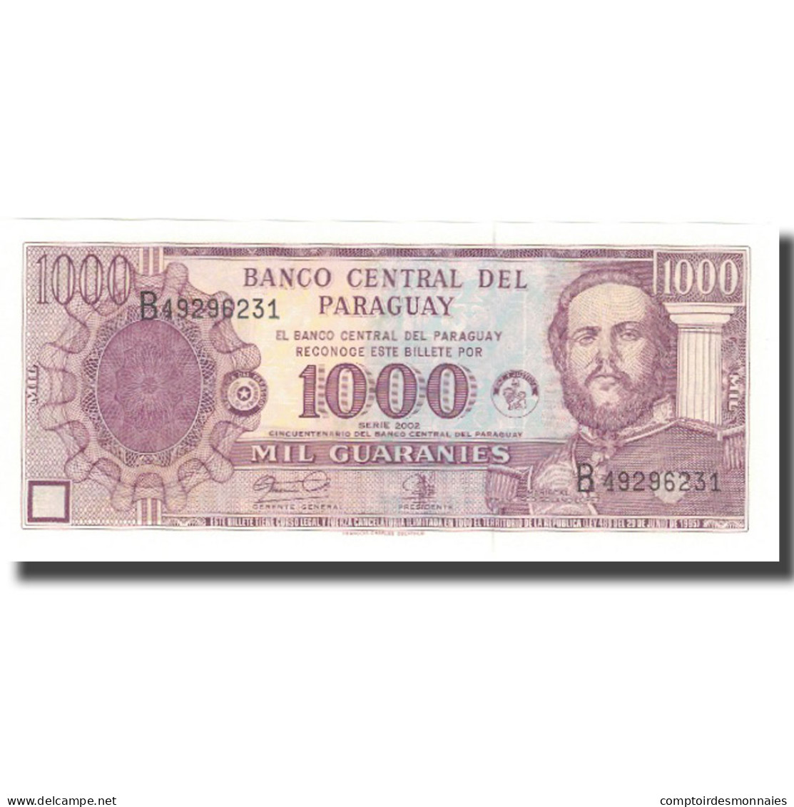 Billet, Paraguay, 1000 Guaranies, 2002, 2002, KM:221, NEUF - Paraguay