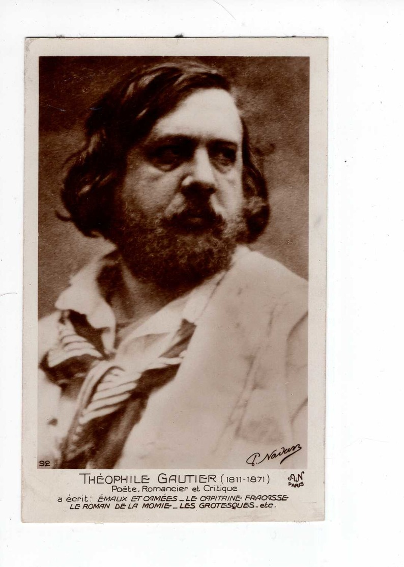 CPA LITTÉRATURE ÉCRIVAIN POËTE CRITIQUE THÉOPHILE GAUTIER PHOTO NADAR - Writers