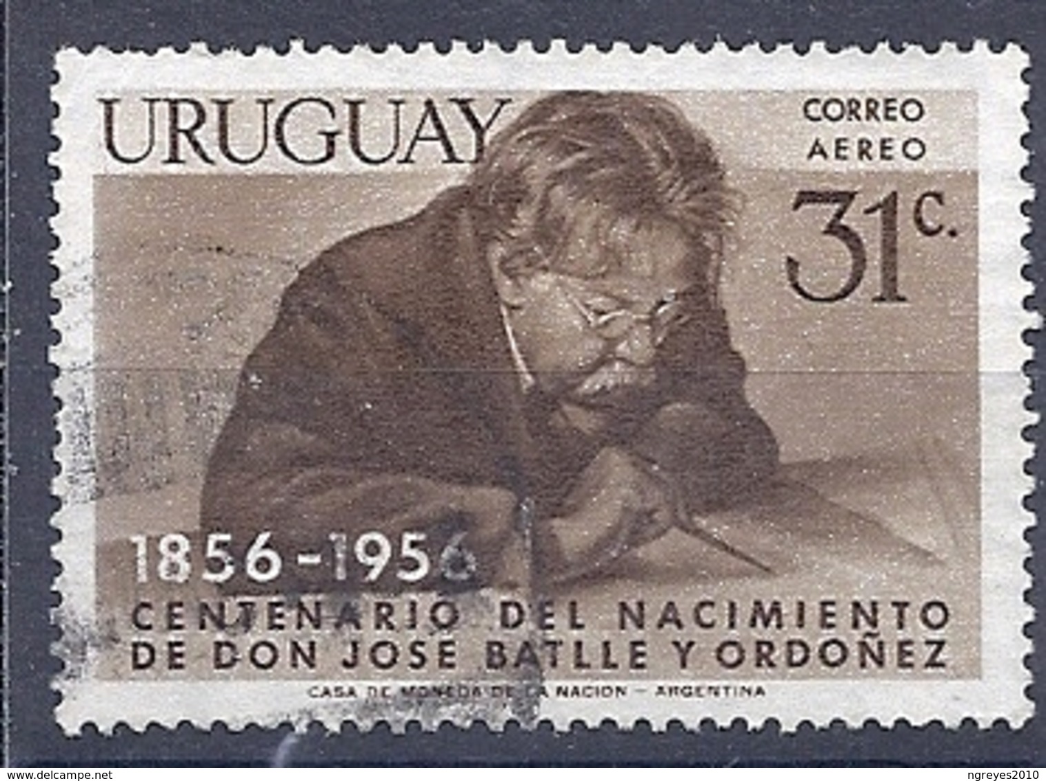 180030901  URUGUAY YVERT  AEREO  Nº   155 - Uruguay