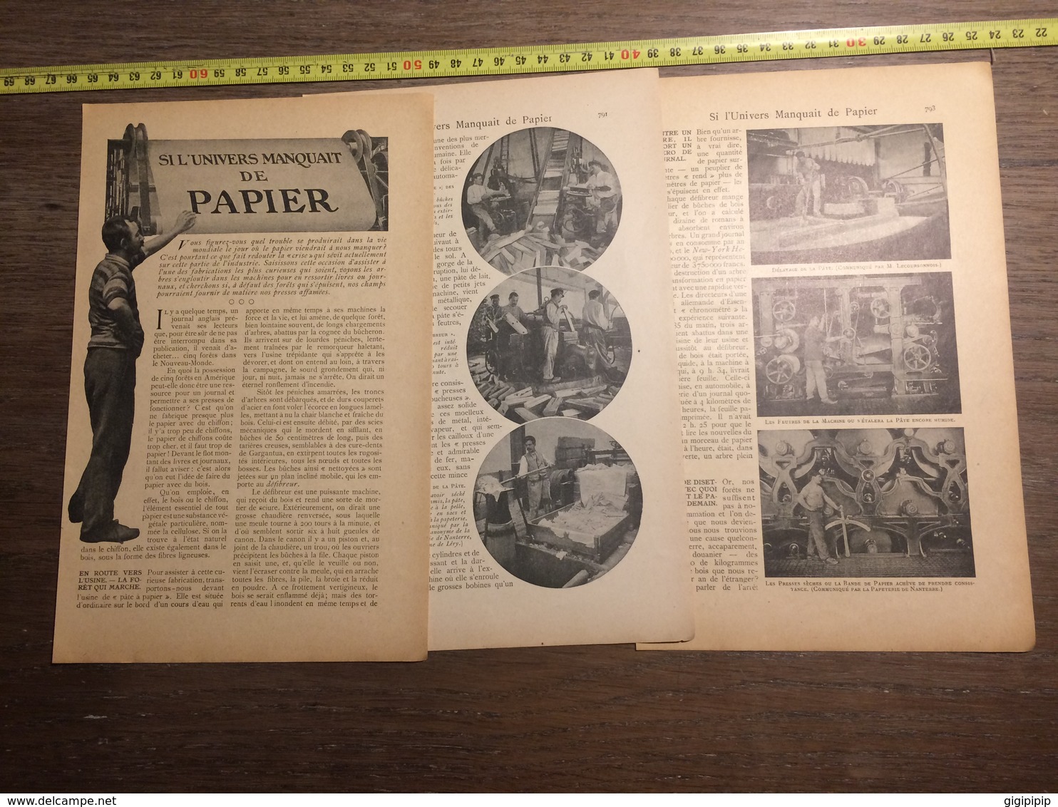 1909 DOCUMENT SI L UNIVERS MANQUAIT DE PAPIER MACHINE A CALENDRER - Collections