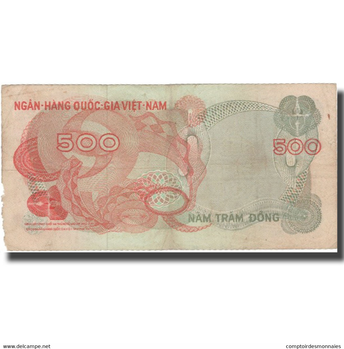 Billet, South Viet Nam, 500 D<ox>ng, KM:28a, TB+ - Viêt-Nam