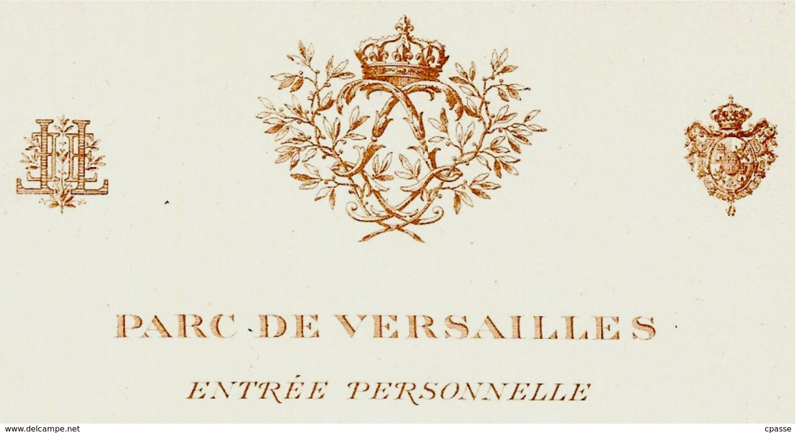 Juin 1905 Carte D'Entrée Personnelle Numérotée PARC De VERSAILLES 78 (Château) - Tickets - Vouchers