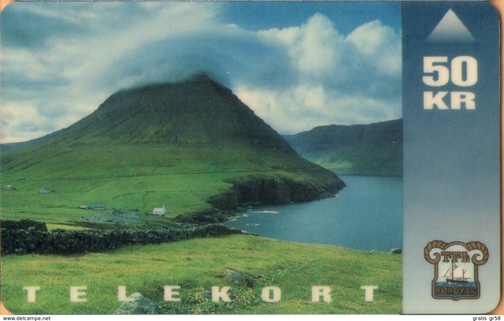 Faroe Isl. - FO-FOT-0002, Viðareiði, Landscapes, 50 Kr, 15,000ex, 3/93, Used - Faroe Islands