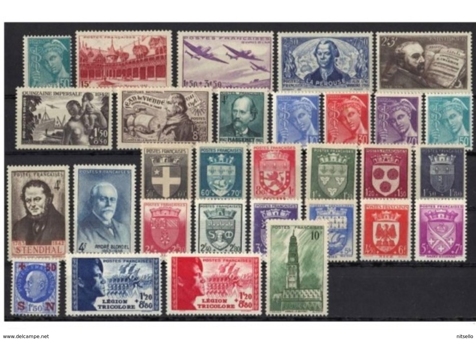 AÑOS COMPLETOS   ///  (C785)   FRANCIA  AÑO 1942 COMPLETO NUEVOS **  CATALOG./COTE: 98 €   ¡¡¡ SUPER-OFERTA !!!! - 1940-1949