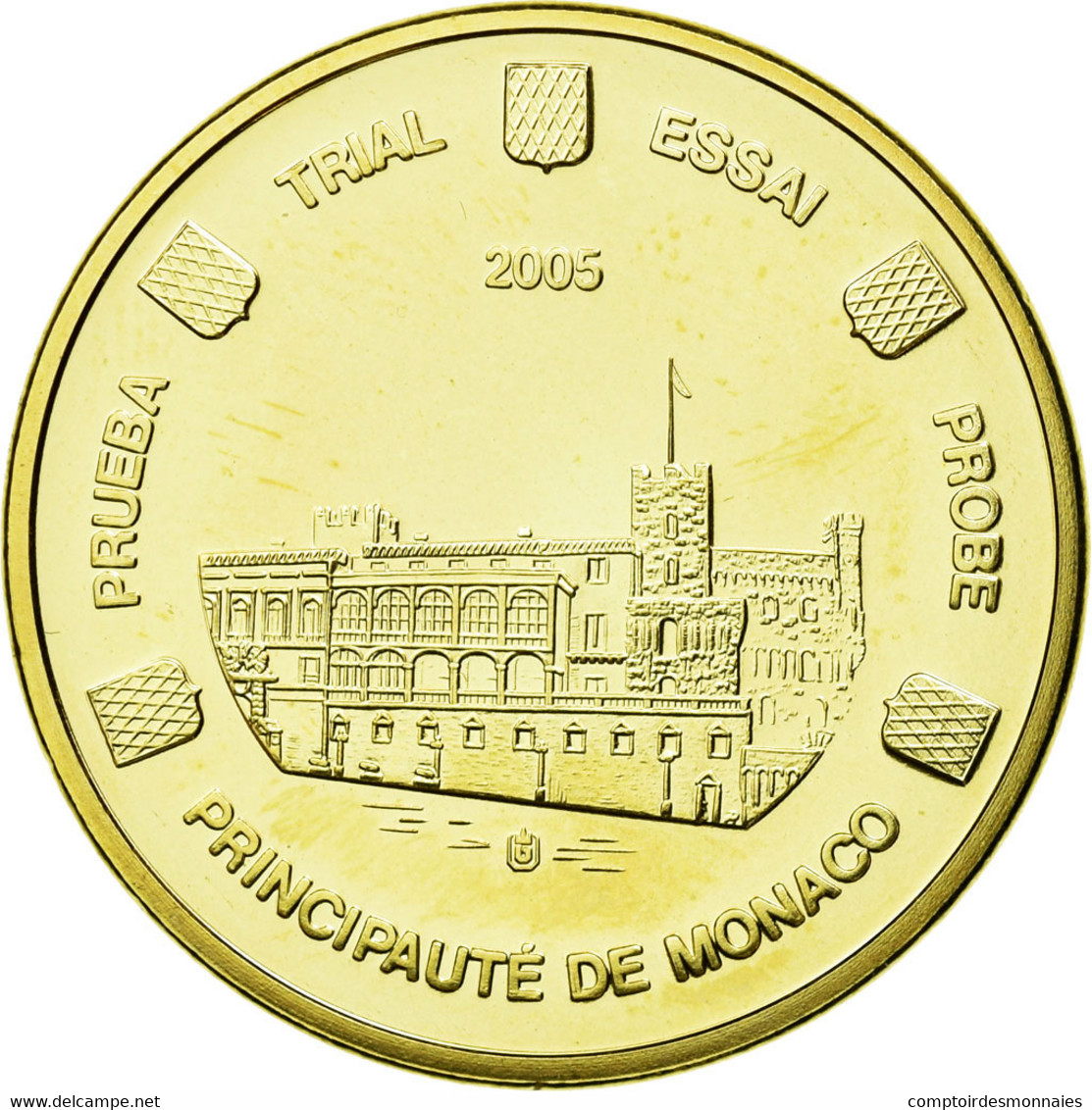 Monaco, Médaille, Essai 20 Cents, 2005, FDC, Bi-Metallic - Autres & Non Classés
