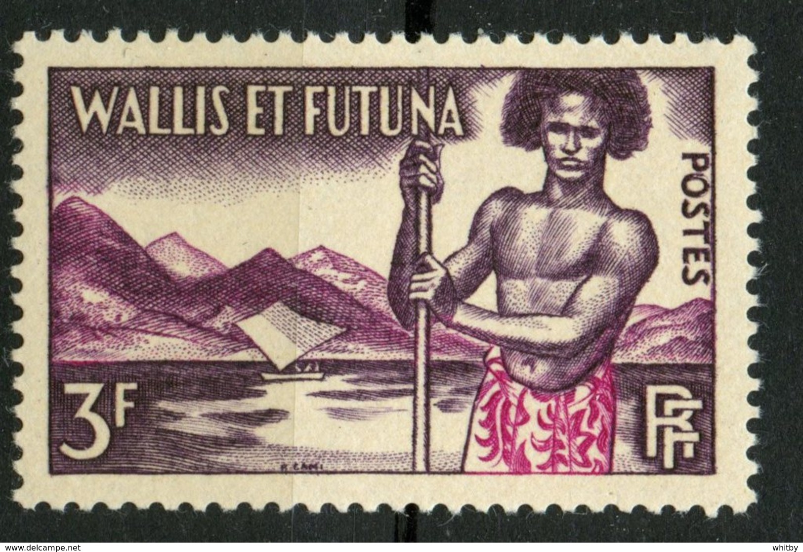 Wallis And Futuna Islands 1957 3f Islander Issue #150   MNH - Unused Stamps