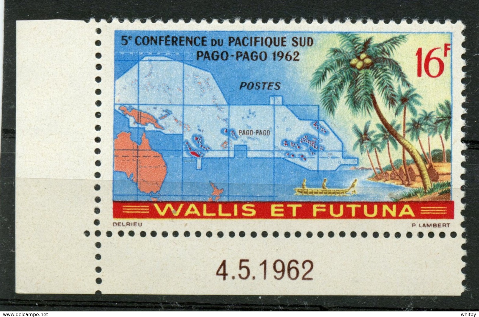 Wallis And Futuna Islands 1962 15f Pacific Confrence Issue #158   MH - Unused Stamps