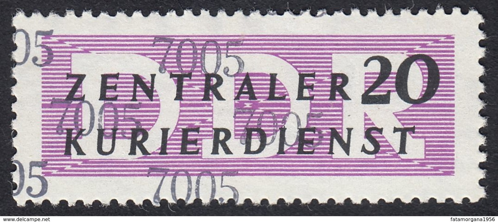 GERMANIA DDR - 1957 - SERVIZIO - Yvert 50, 20 P., Lilla, Con Cifra Di Controllo Sovrastampata. - Ungebraucht