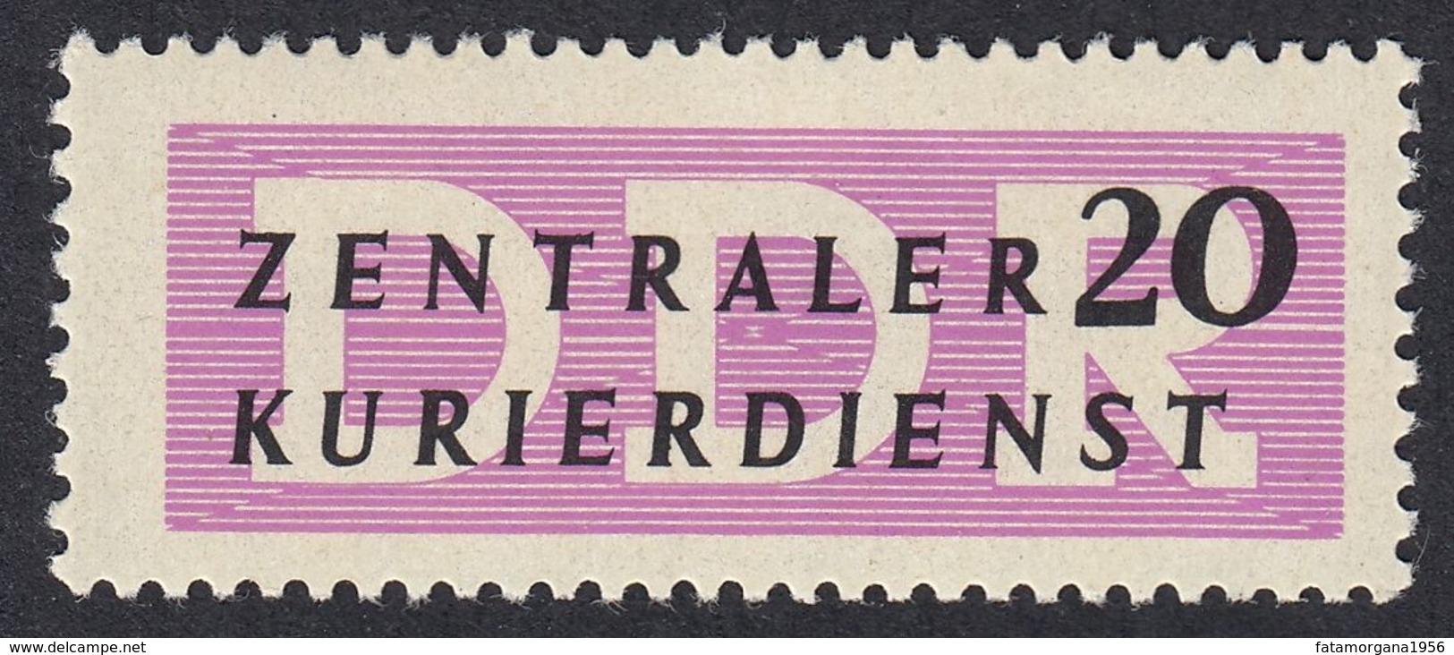 GERMANIA DDR - SERVIZIO -  20 P., Lilla, Testo E Valori In Nero Su Carta Beige. - Mint