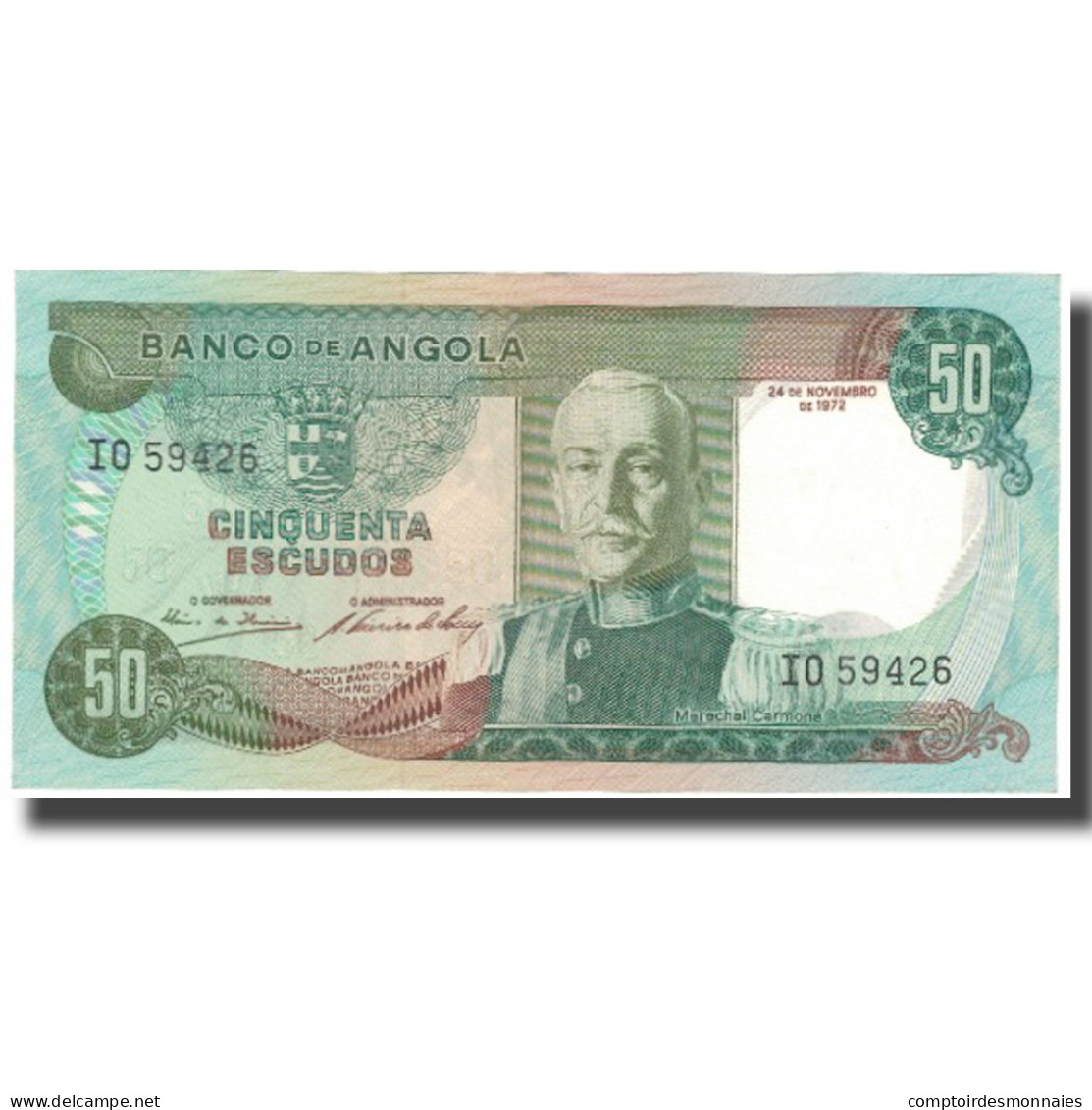 Billet, Angola, 50 Escudos, 1972, 1972-11-24, KM:100, SPL+ - Angola