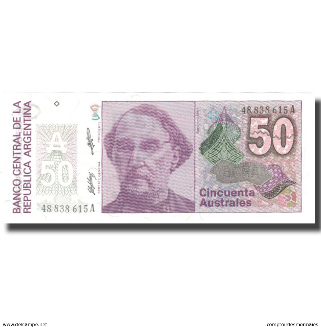 Billet, Argentine, 50 Australes, Undated (1986-89), KM:326a, NEUF - Argentine