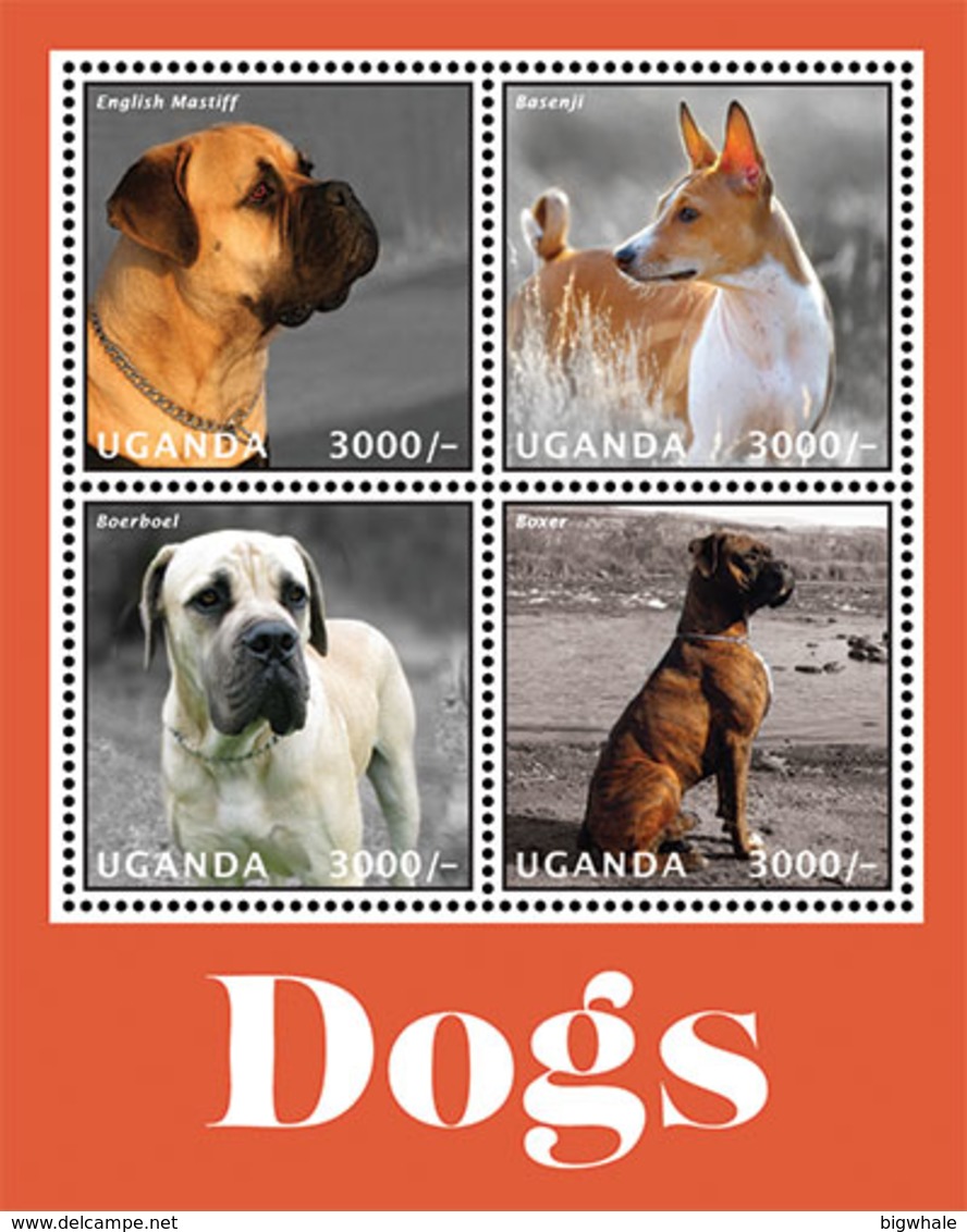 Uganda 2013 Dog Chien MNH 2SS+2 Sheet - Ouganda (1962-...)