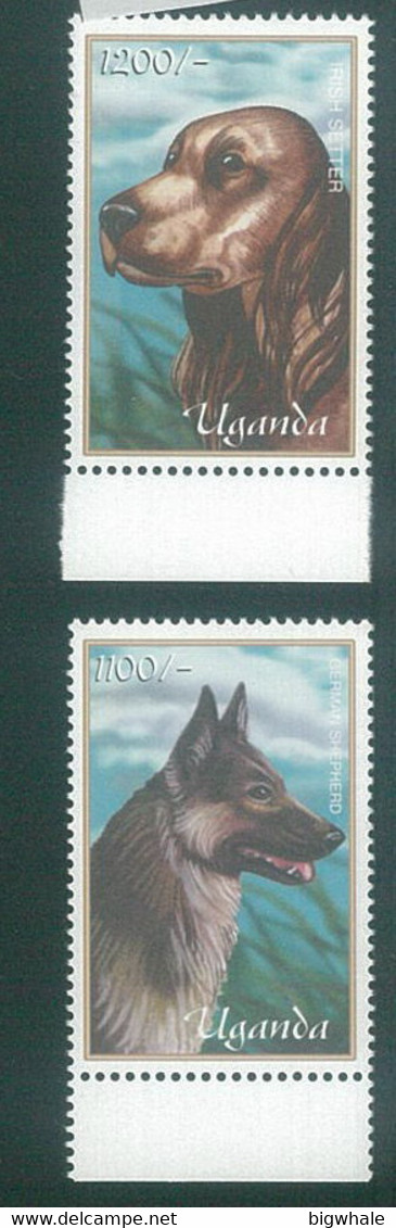 Uganda 2001 Dog Chien MNH 2V - Ouganda (1962-...)