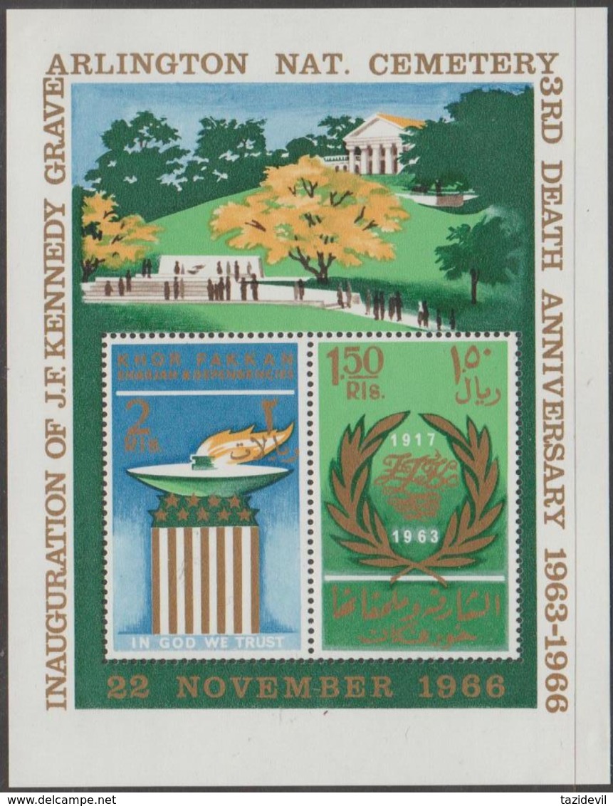 SHARJAH, KHOR  FAKKAN - J. F. Kennedy Souvenir Sheet. MNH ** - Khor Fakkan