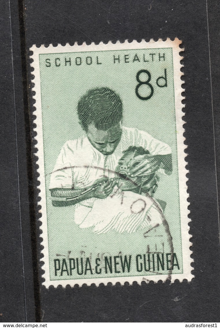 1964 8d PAPUA & NEW GUINEA SCHOOL HEALTH Dentist / Child  VERY FINE USED SG No. 58 - Papouasie-Nouvelle-Guinée