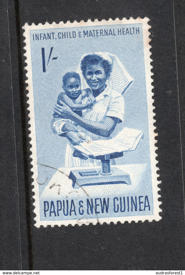 1964 1/- PAPUA & NEW GUINEA SCHOOL HEALTH Nurse / Child  VERY FINE USED SG No. 57 - Papouasie-Nouvelle-Guinée