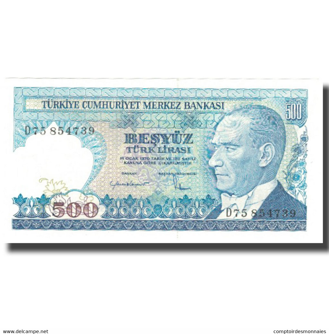 Billet, Turquie, 500 Lira, 1970, 1970-10-14, KM:195, SPL+ - Turquie