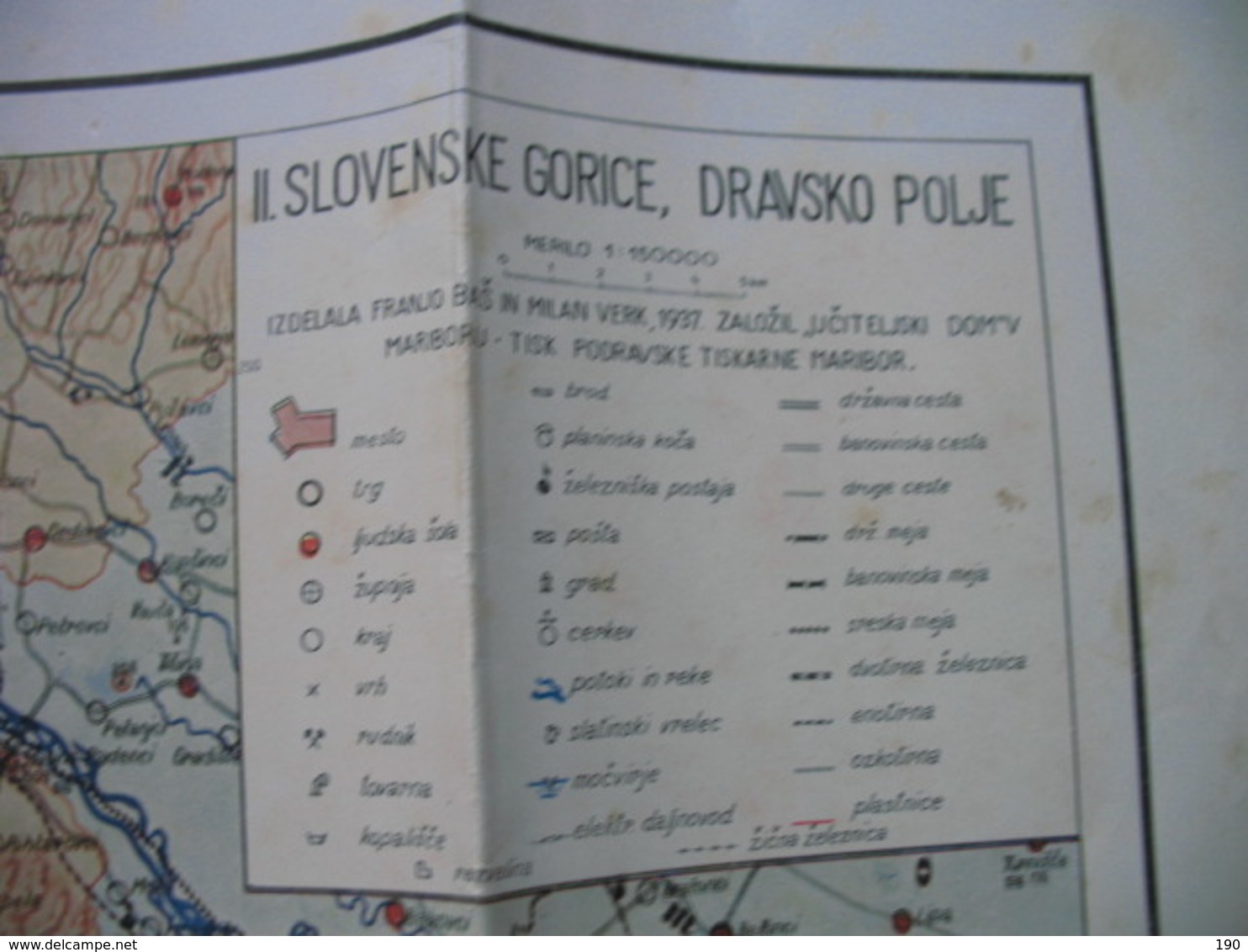 FRANJO BAS IN MILAN VERK.Slovenske Gorice.DRAVSKO POLJE - Landkarten