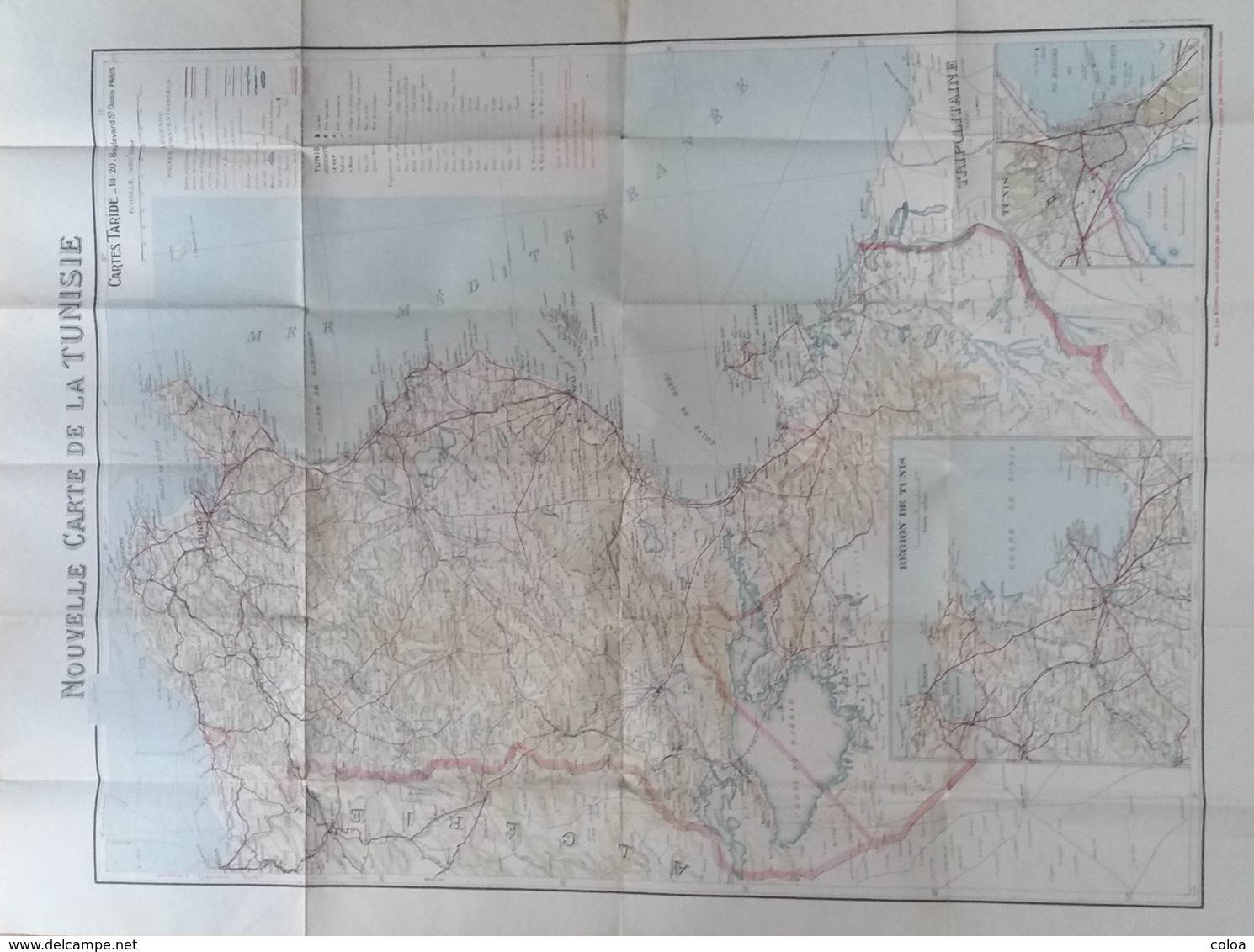 Carte Taride De La Tunisie - Cartes Géographiques