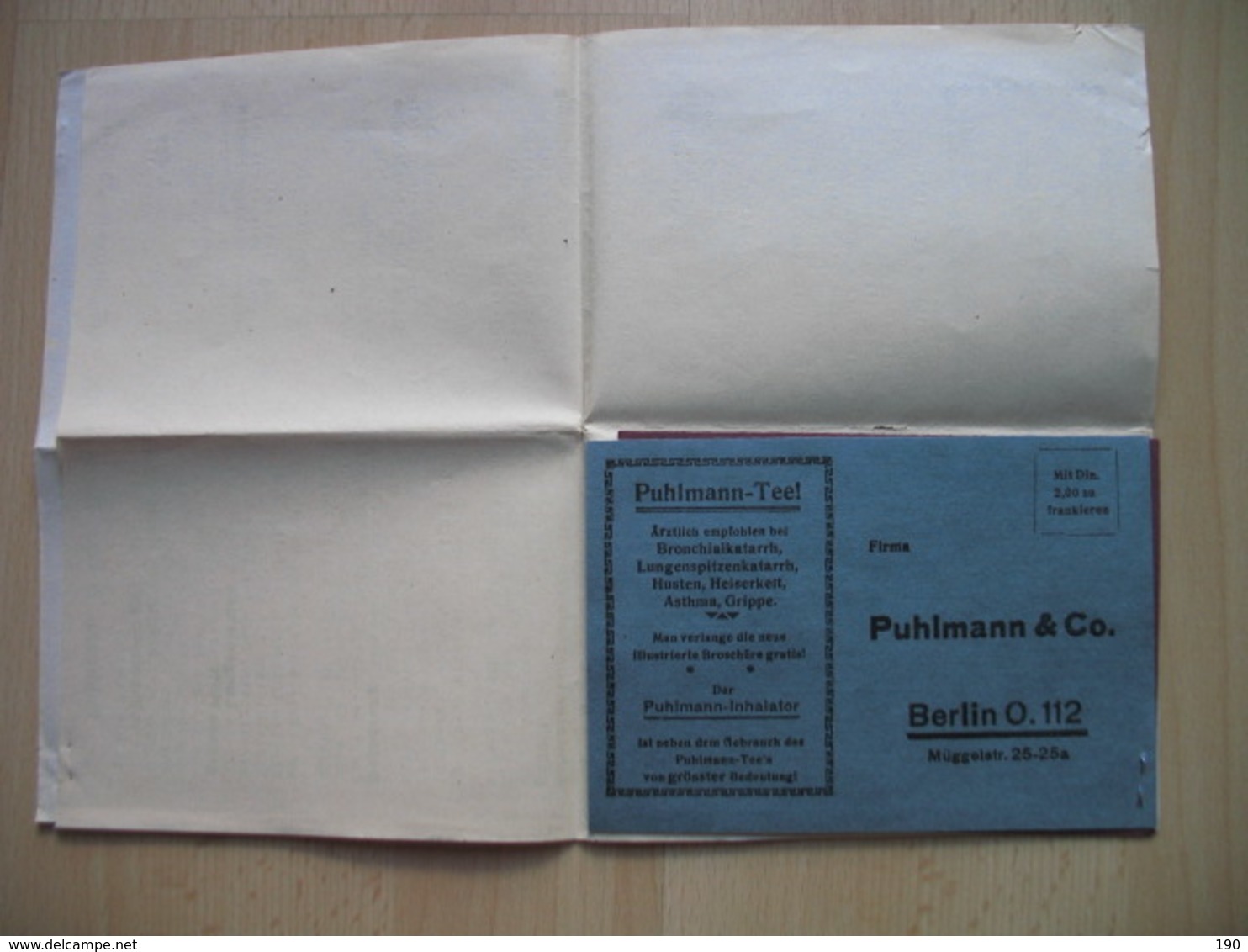 4x Documents:Puhlmann&Co.Berlin.PUHLMANN-TEE"S - Matasellos Generales