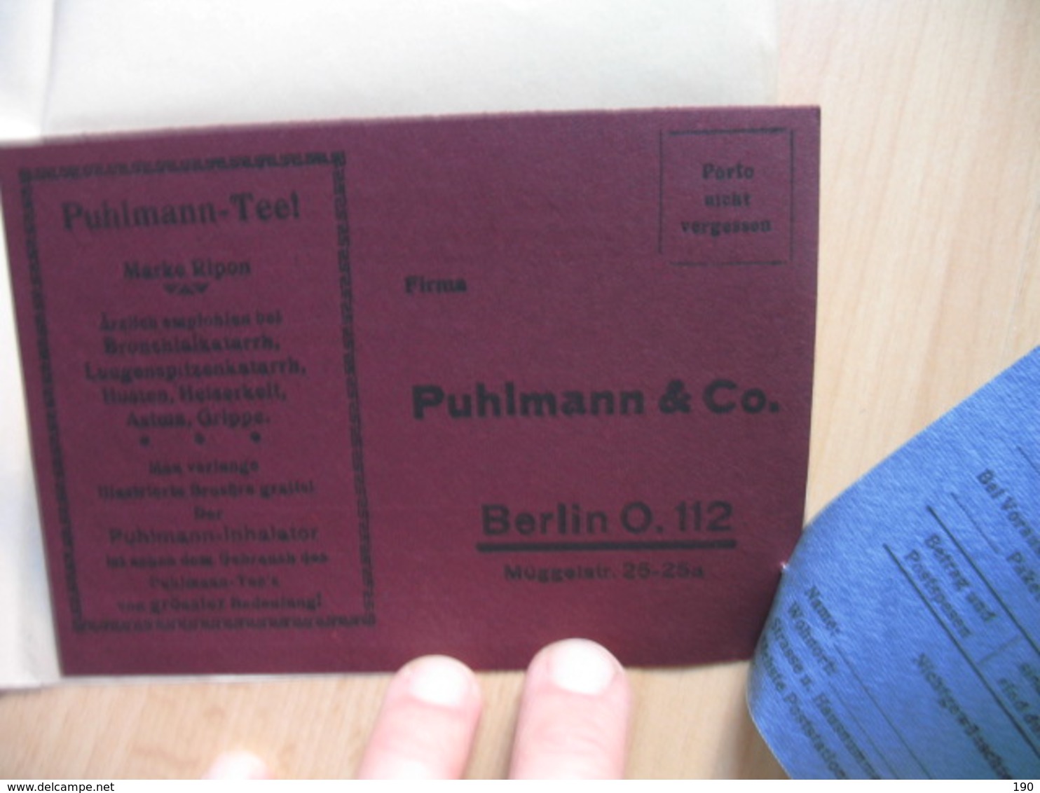 4x Documents:Puhlmann&Co.Berlin.PUHLMANN-TEE"S - Cachets Généralité