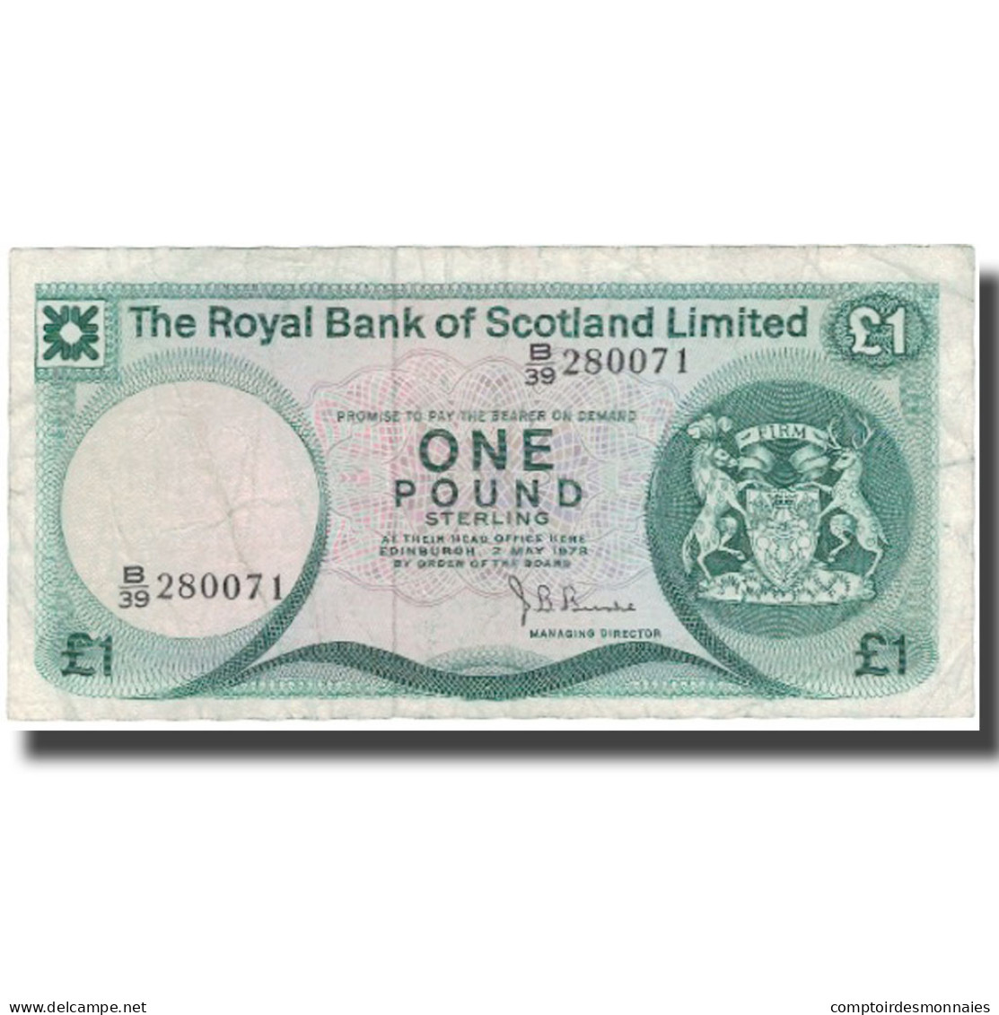 Billet, Scotland, 1 Pound, 1978, 1978-05-02, KM:336a, TTB - 1 Pound