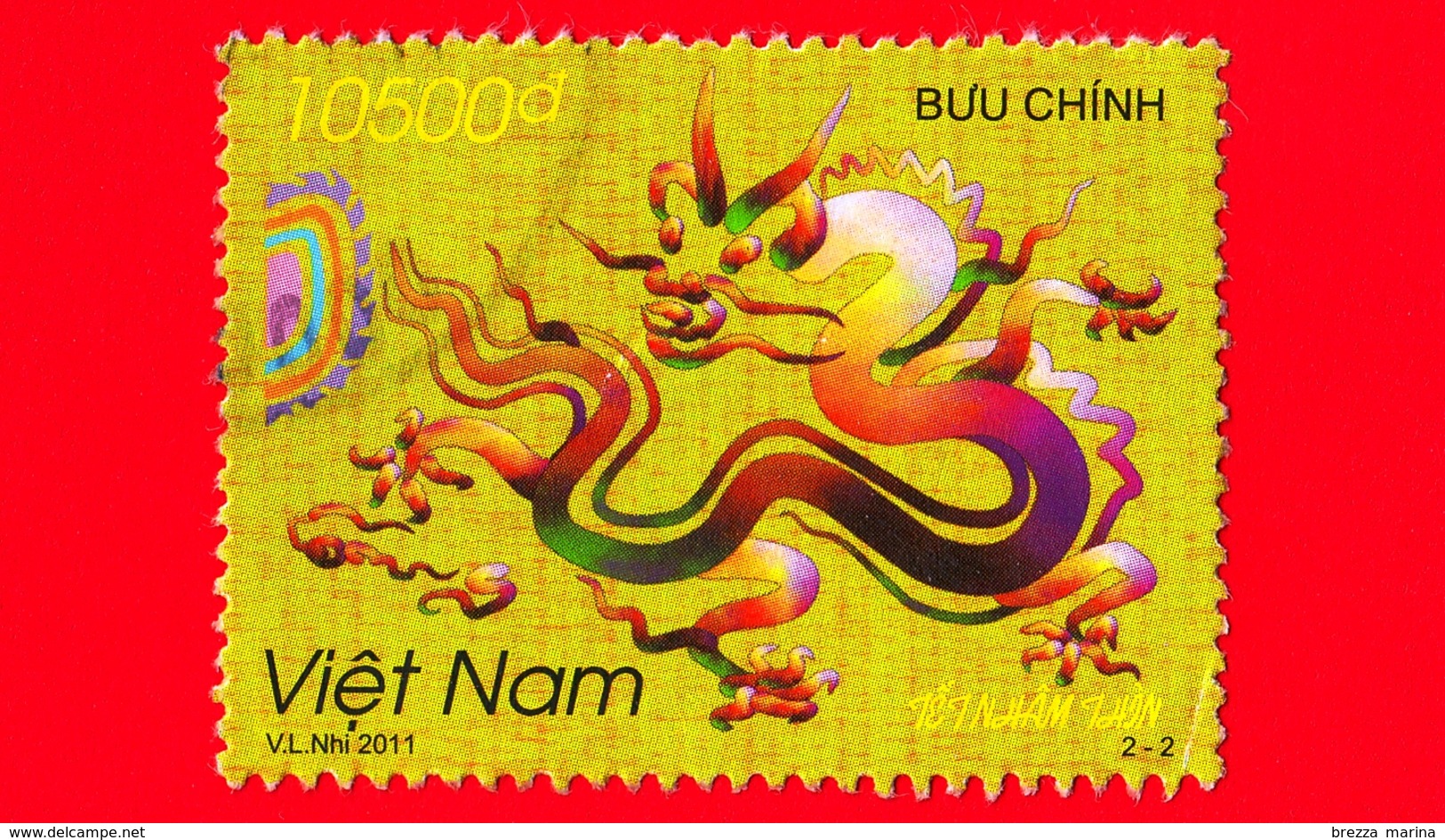 VIETNAM - Viet Nam - Usato - 2011 - Drago - New Year Of Dragon - 10500 D - Vietnam