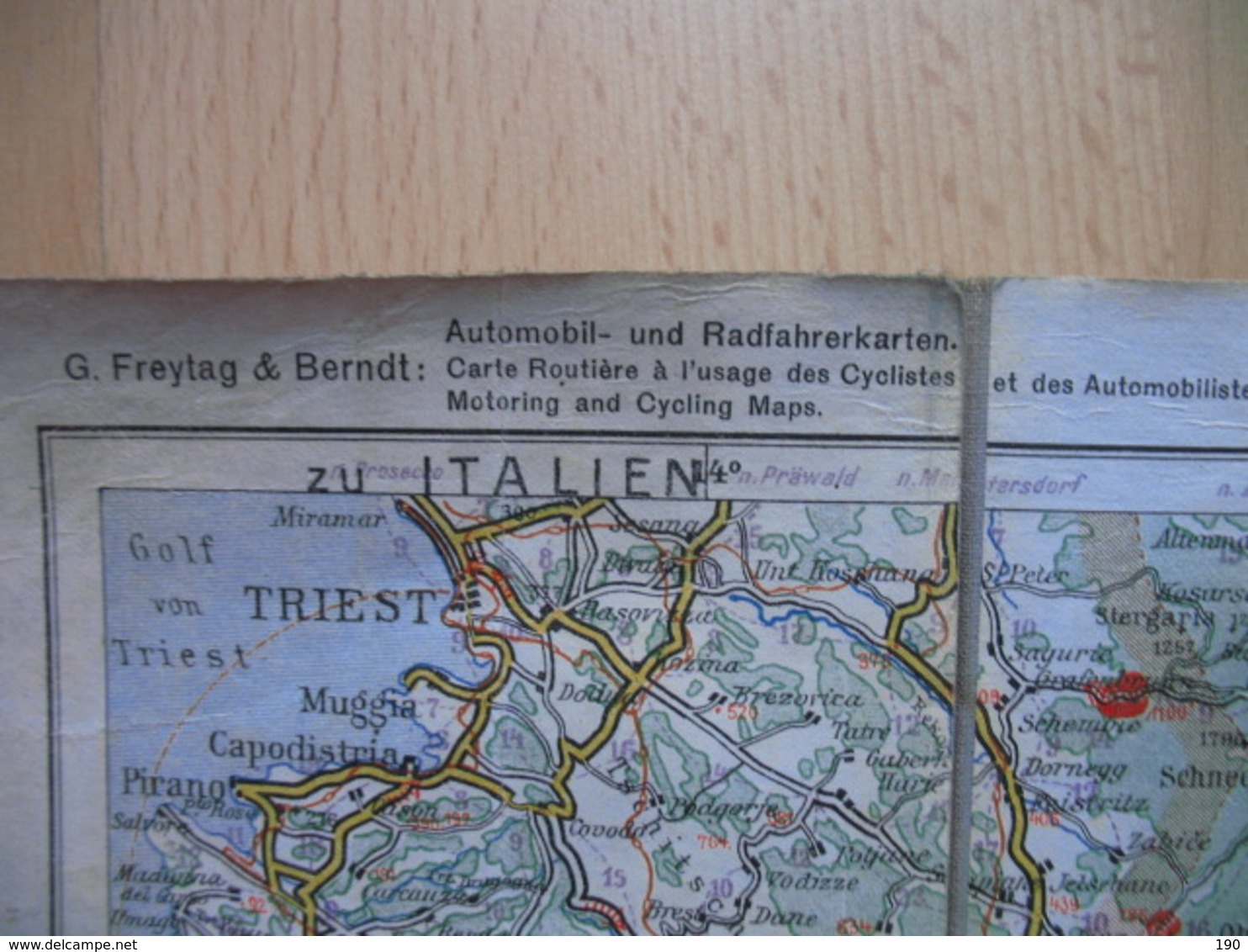 Freytags&Berndt.Motoring And Cycling TRIEST-ZAGREB-SARAJEVO-CETINJE.JUGOSLAVIJA,ISTRA(ISTRIEN) - Roadmaps