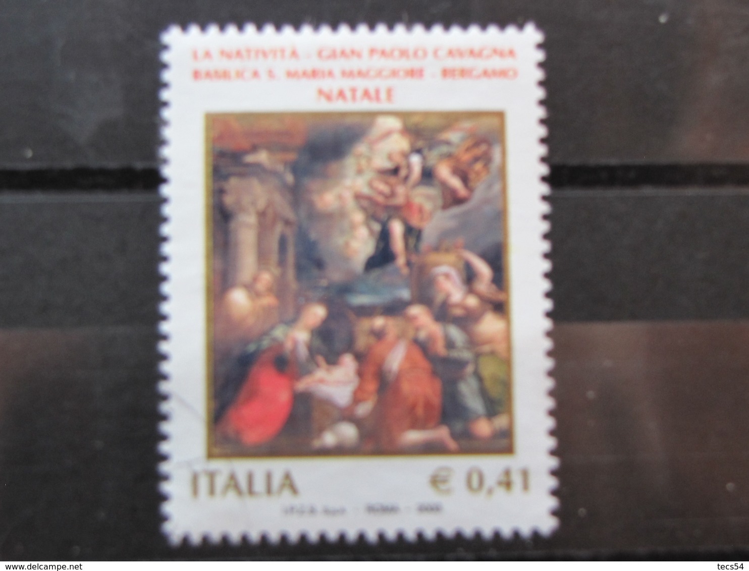 *ITALIA* USATI 2003 - NATALE - SASSONE 2716 - LUSSO/FIOR DI STAMPA - 2001-10: Usados