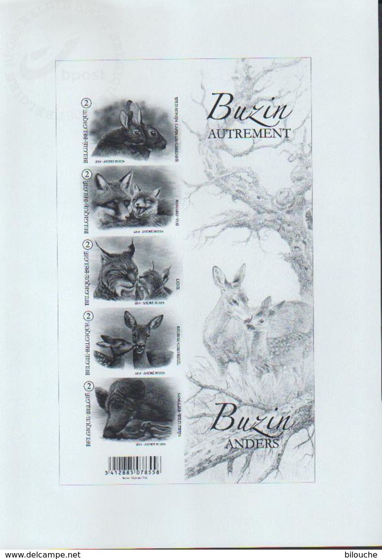 BUZIN / FEUILLET NOIR ET BLANC EDITE PAR LA POSTE / SERIE 'BUZIN AUTREMENT' / BL 214 - 1985-.. Birds (Buzin)