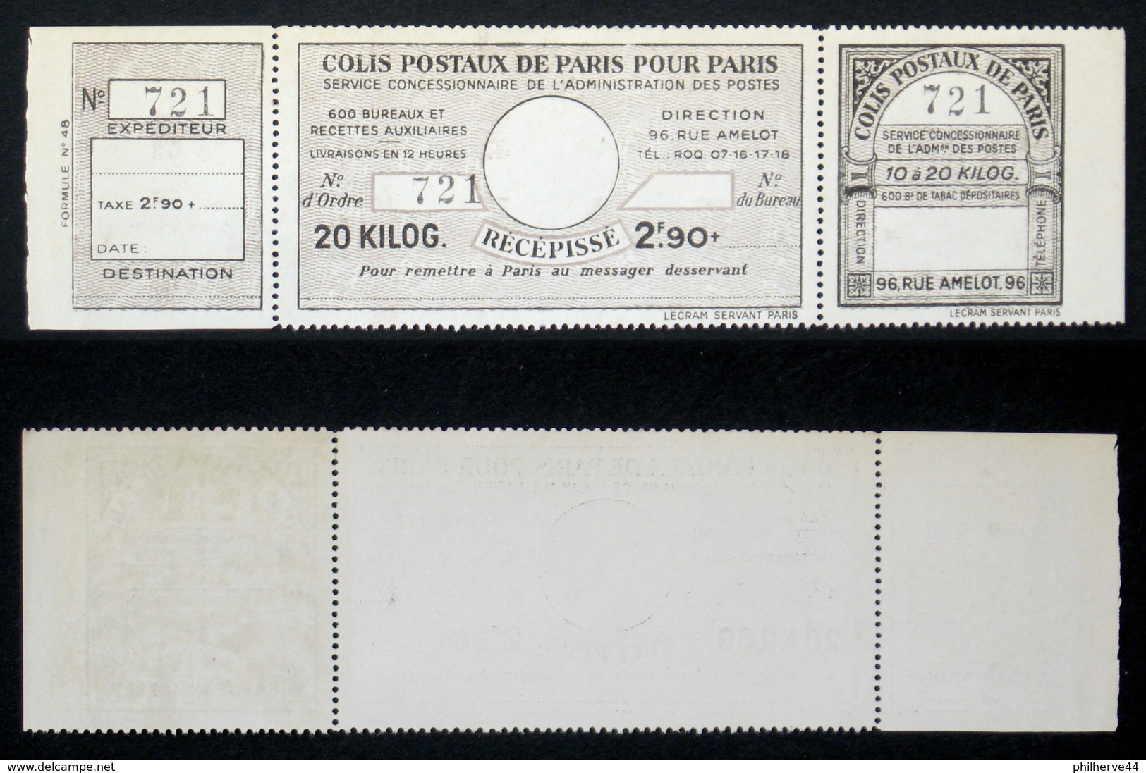 COLIS POSTAUX PARIS N° 98  Neuf N** TB Cote 50€ - Neufs