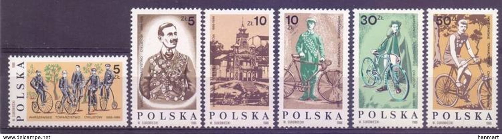 Poland 1986 Mi 3069-3074 MNH ( ZE4 PLD3069-3074 ) - Sonstige & Ohne Zuordnung