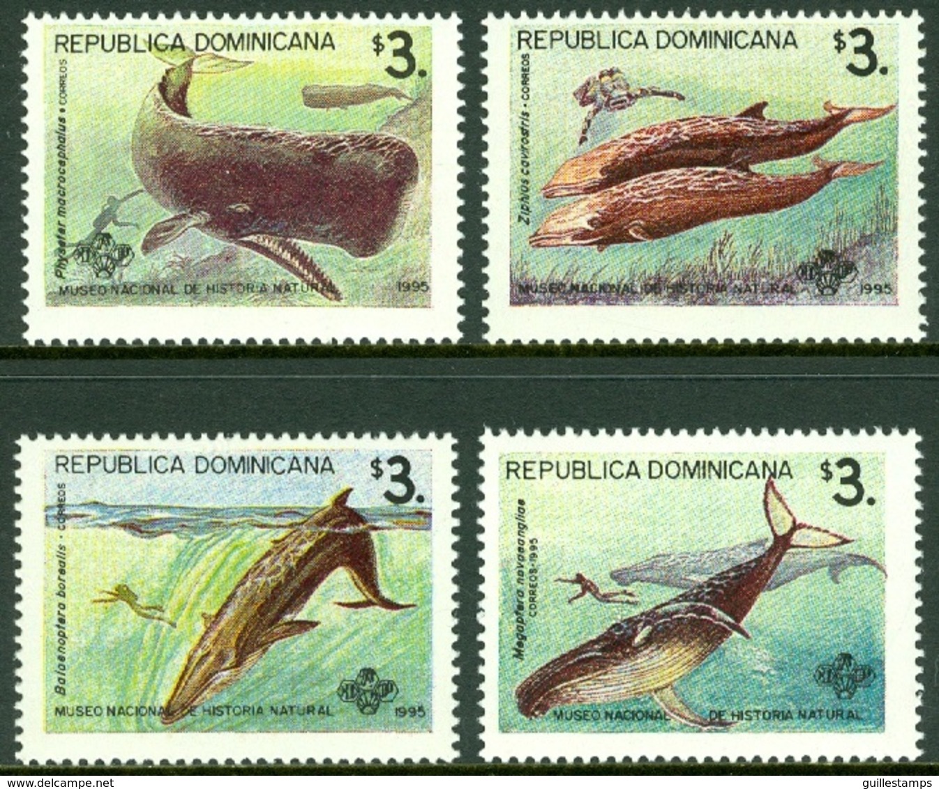 DOMINICAN REPUBLIC 1995 WHALES** (MNH) - Dominicaine (République)