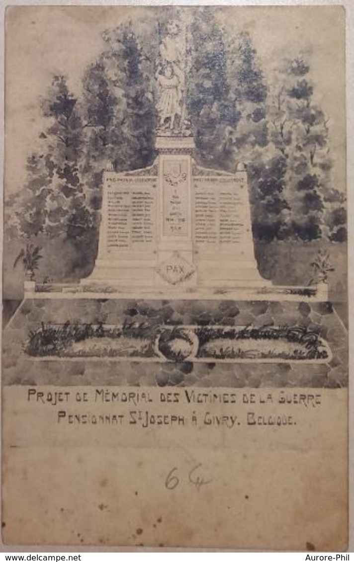 Givry Projet De Mémorial Des Victimes De La Guerre Pensionnat St Joseph - Quevy