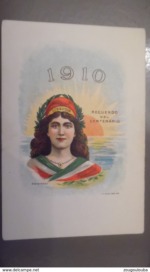 MEXIQUE MEXICO Recuerdo Del Centenario 1910  Lith Muller - México