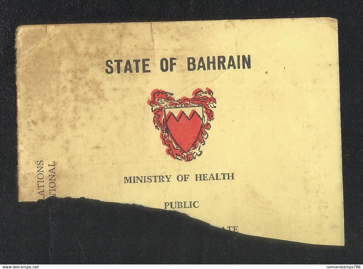 Bahrain 3 Revenue Stamps On Used Card - Bahreïn (1965-...)