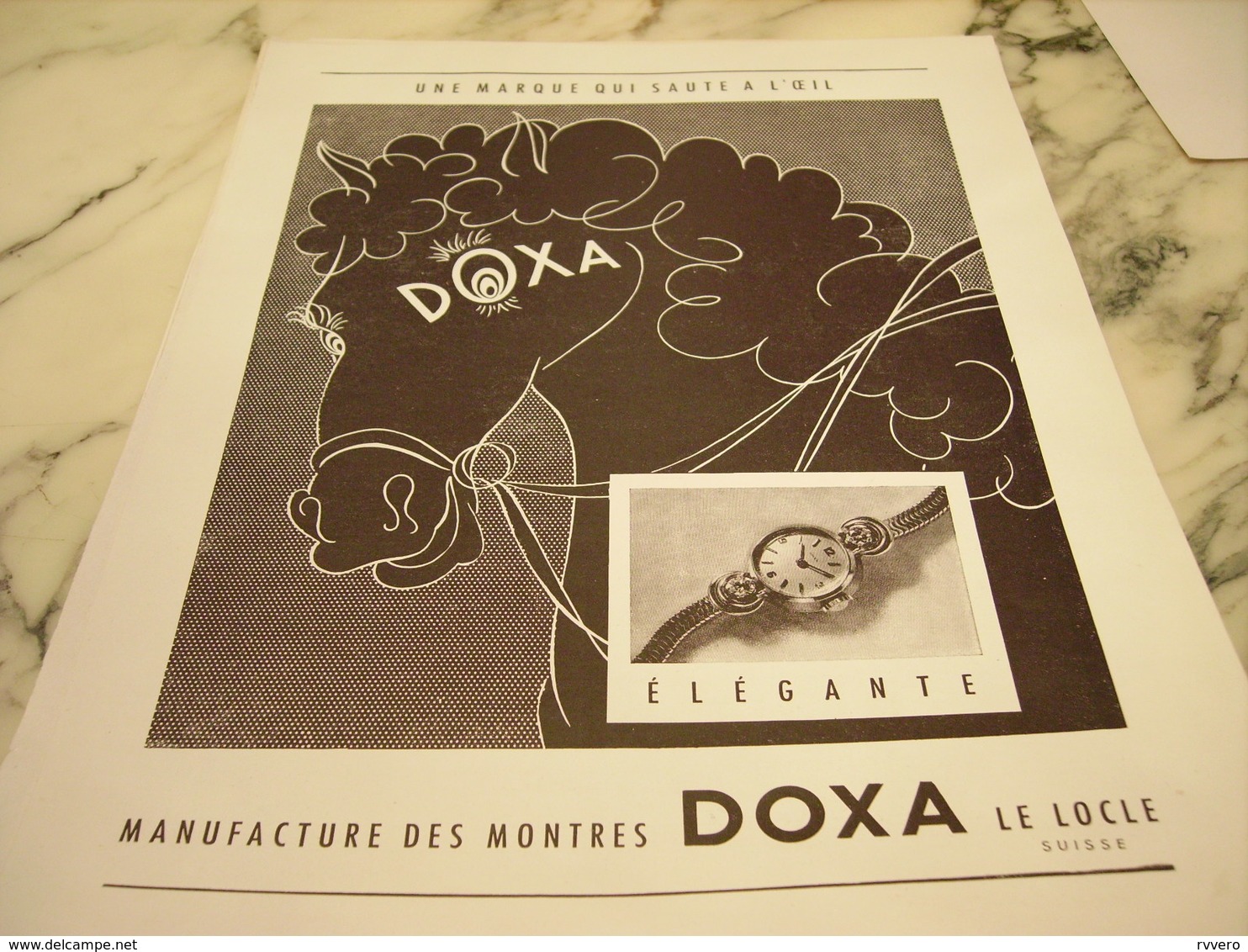 ANCIENNE PUBLICITE UNE MARQUE QUI SAUTE A L OEIL  MONTRE DOXA 1951 - Autres & Non Classés